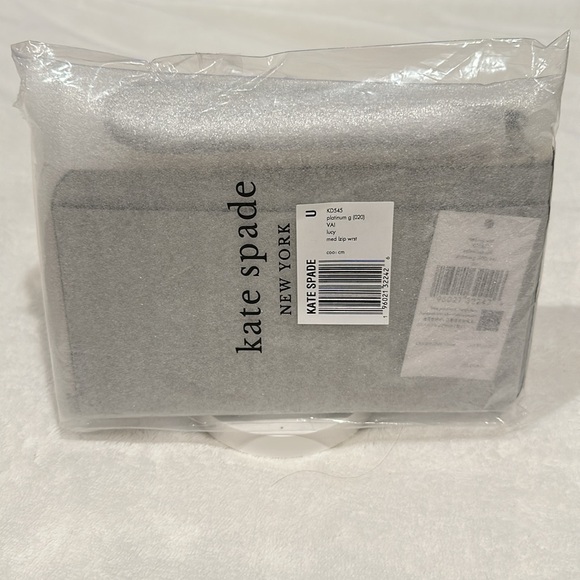 Kate Spade Lucy Medium L-Zip Wristlet, Platinum - Picture 10 of 10